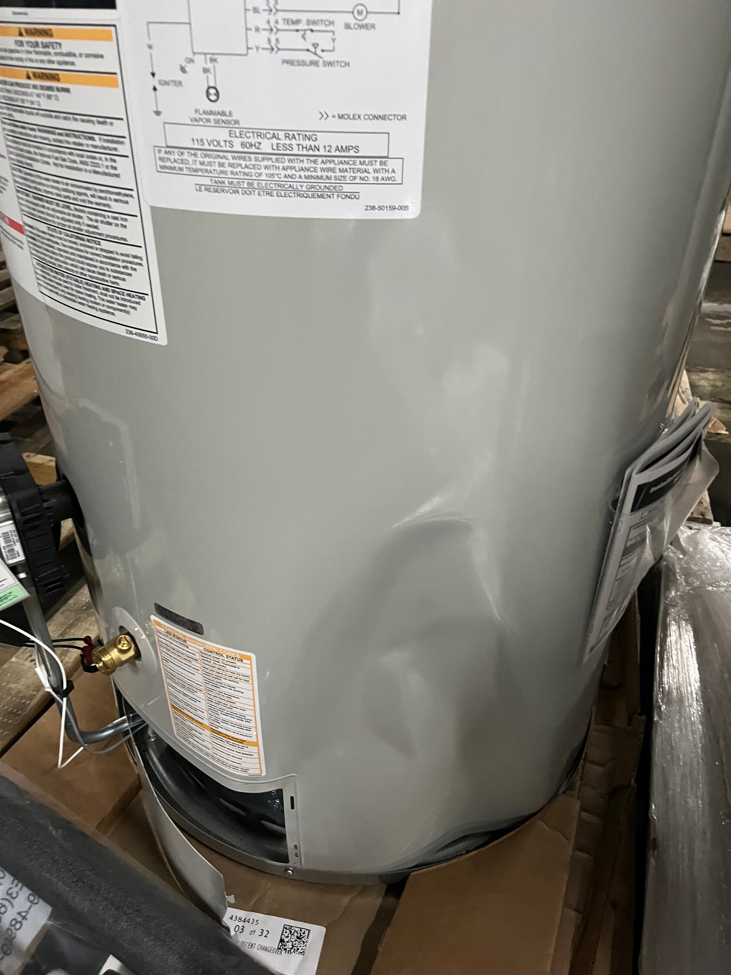Bradford White 50 Gal Power Direct Vent Water Heater (RG2PDV50S6N)