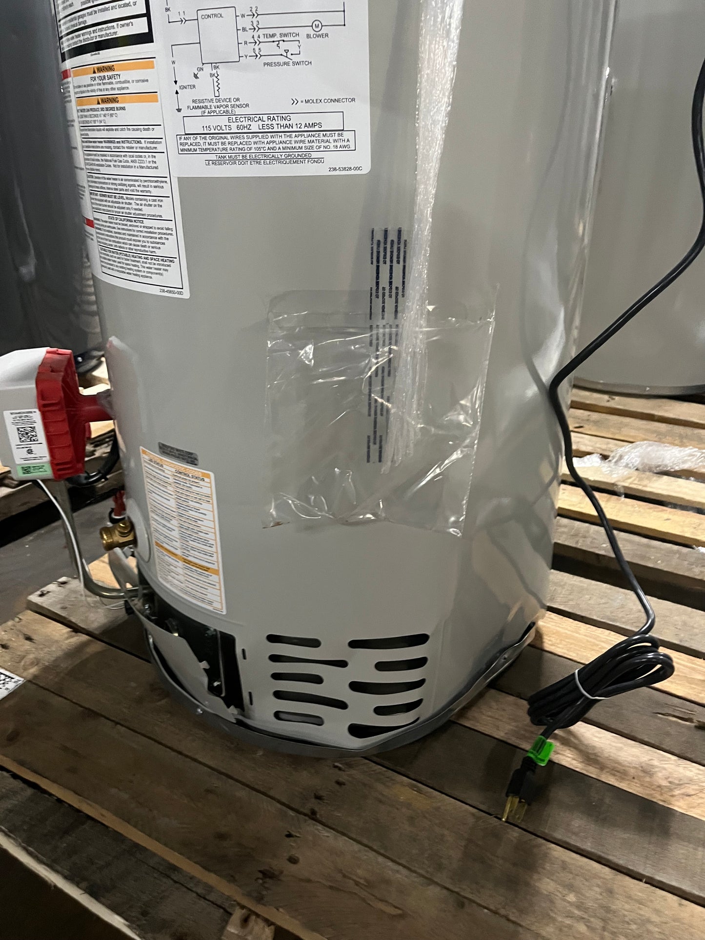 Bradford White 40 Gallon LP Power Vented Water Heater (RG1PV40S6X)