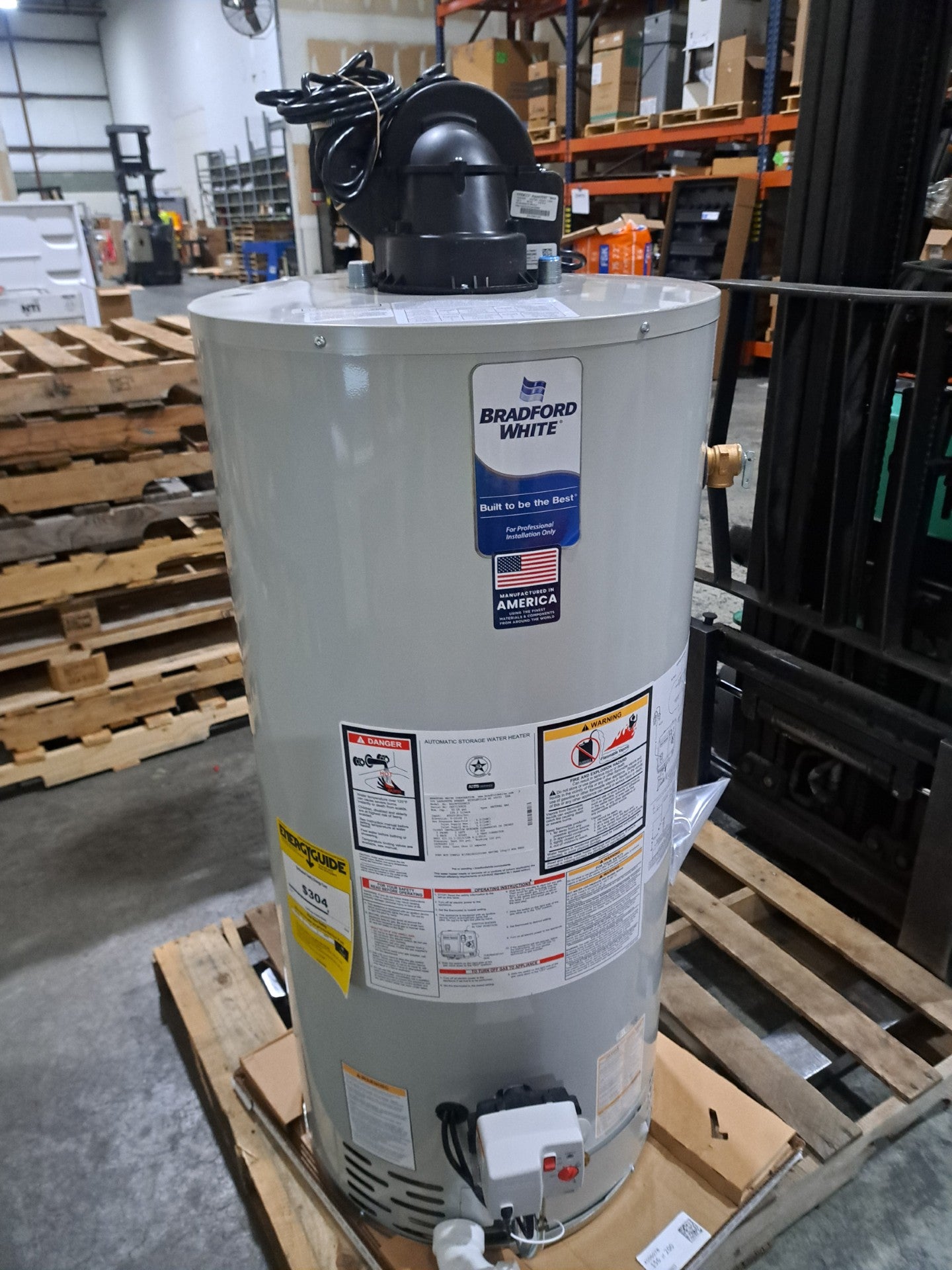 Bradford White 50 Gallon Natural Gas Power Vented Water Heater (RG1PV50S6N)