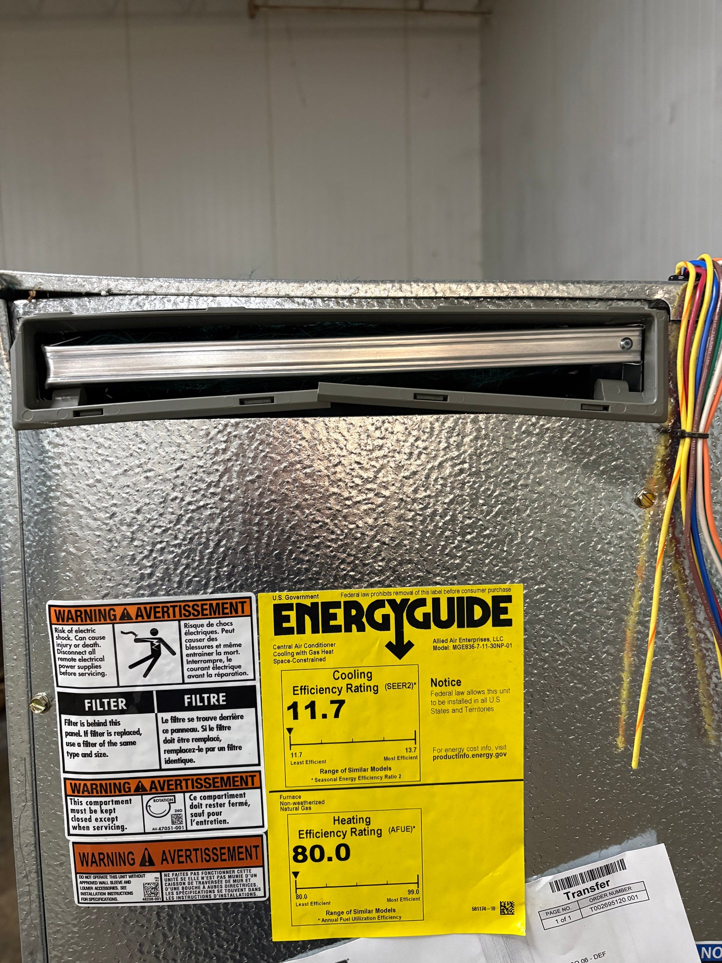 Magic-Pak 2.5 Ton 36K BTU Electric Cooling/Gas Heating All In One HVAC Unit (MGE836-7-11-30NP)