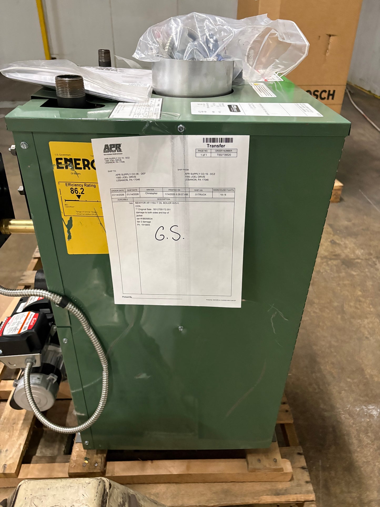 New Yorker 110K BTU Oil Boiler (AP-110U-T)