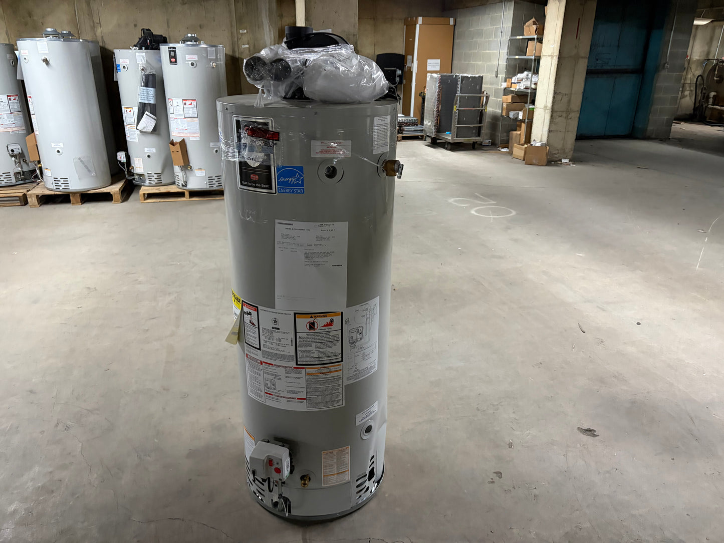 Bradford White RG2PV50H6N 48 Gallon NAT GAS POWER VENTED WATER HEATER W/SIDE HIGH INPUT