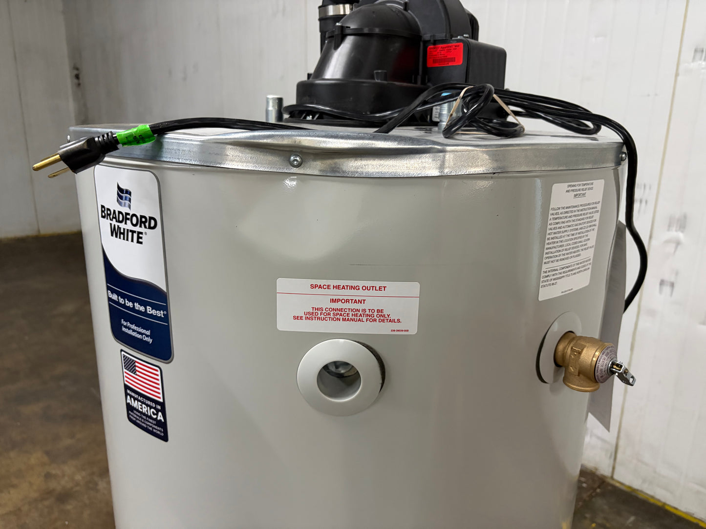 Bradford White 75 Gallon Natural Gas Power Vented Water Heater (RG2PV75H6N)