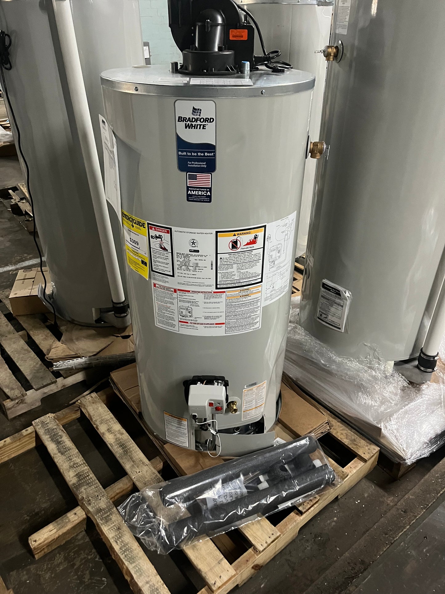Bradford White 50 Gal Power Direct Vent Water Heater (RG2PDV50S6N)