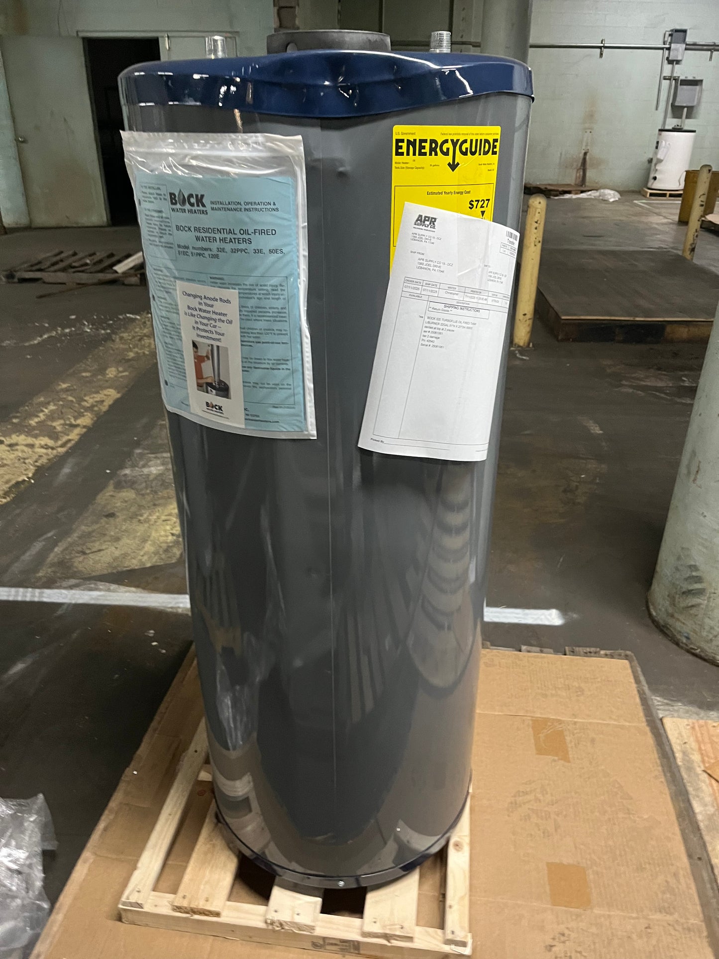 Bock 32 Gallon Oil Fired Water Heater (32E Turboflue)